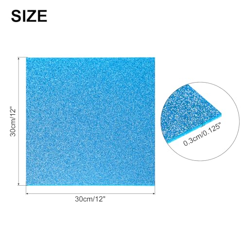 Image of MECCANIXITY 1Pcs Blue Glitter Acrylic Sheets 1 /8 inch Thickness 12 inch x 12 inch Glossy PMMA Fluorescent Plastic Sheets Extruded Translucent Blanks for DIY Art Crafting Laser Cutting & Engraving