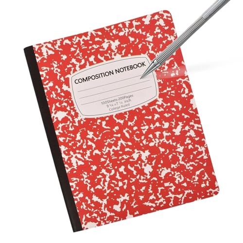 Aesthetic Writing Notebook, Lined Paper Journal Set, 100 Sheets Study Note Book System, Thick Paper Composition Book with Modern