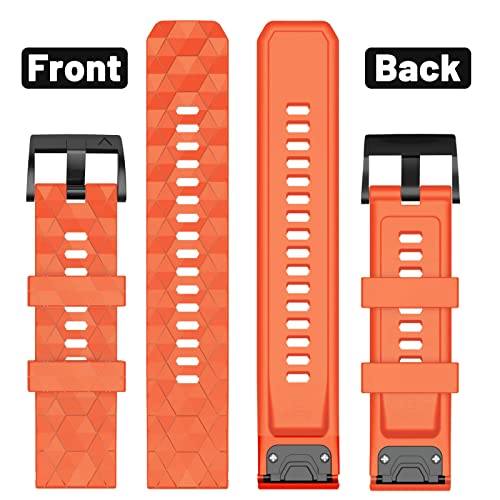 MYSNBKN Fenix 7X Strap 26mm Silicone bands for Garmin Fenix 7X/Fenix 6X/Fenix 6X Pro/Fenix 5X/Fenix 5X Plus/Fenix 3/Fenix 3 HR(Quick Fit) - Image 4