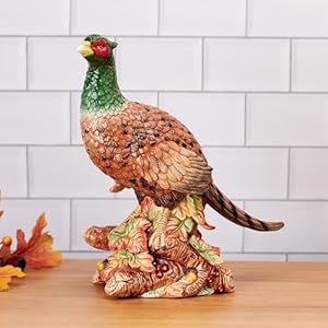 Fitz and Floyd Fall Harvest Pheasant Ceramic Figurine 1075 inch