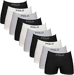 Kit 10 Cueca Boxer Algodão Cotton Box Masculina Premium