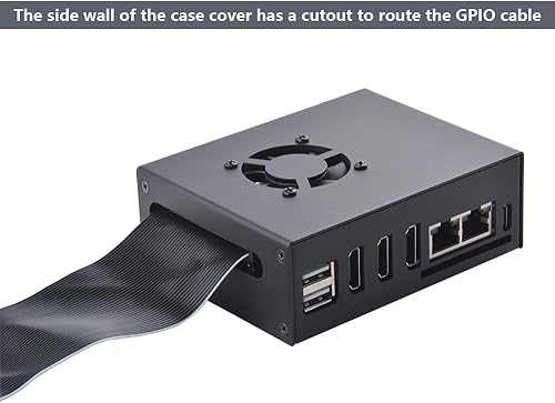 Miniatura 8 de GeeekPi Orange Pi 5 Plus - Funda con ventilador de refrigeración, carcasa de metal con disipadores de calor compatibles con Orange Pi 5 Plus