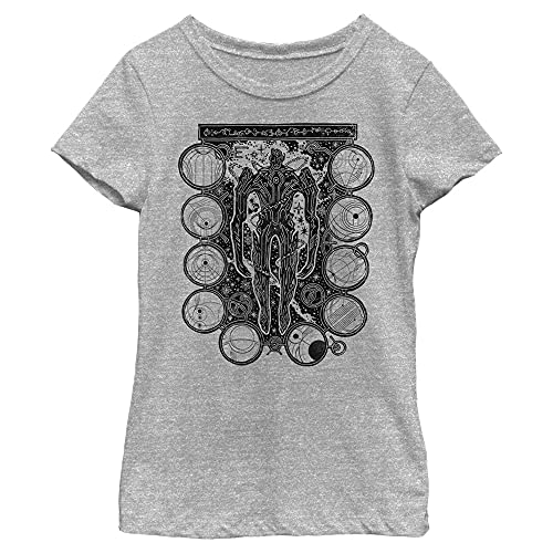 T-shirt Eternals Marvel fille en coton gris chiné à motif style tampon