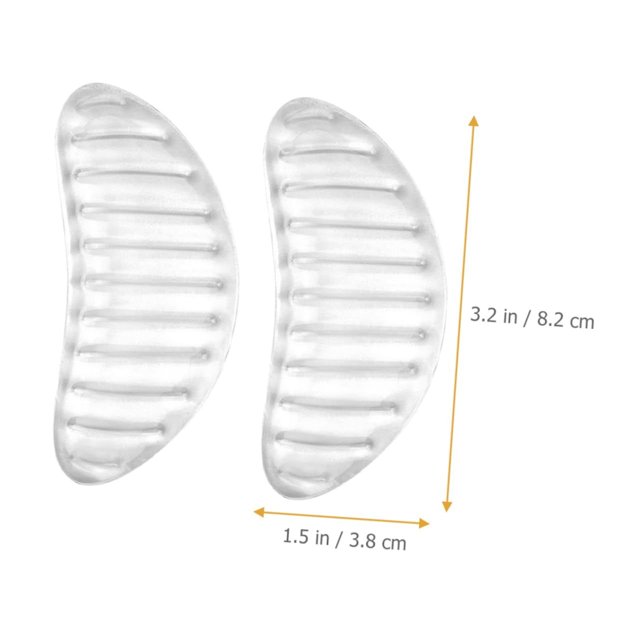 Ipetboom Flat Foot Gel Inserts 4 Pairs Arch Pads Arch Gel Support for Women Men Non-Slip Foot Support Pads for Plantar Relief