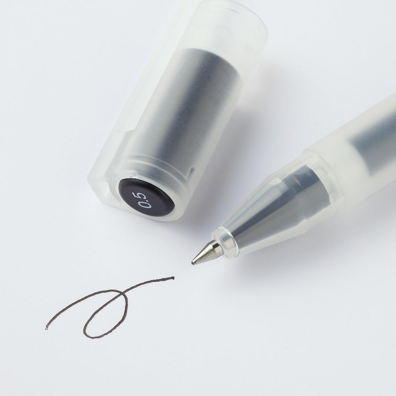 Amazon | Muji ゲルインクペン、5本パック、キャップタイプ、0.38mm
