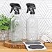 Cornucopia 16oz Clear Glass Spray Bottles w/Chalk Labels (2 Pack); Boston Round Bottles with 3-Setting Adjustable Heavy Duty Sprayers