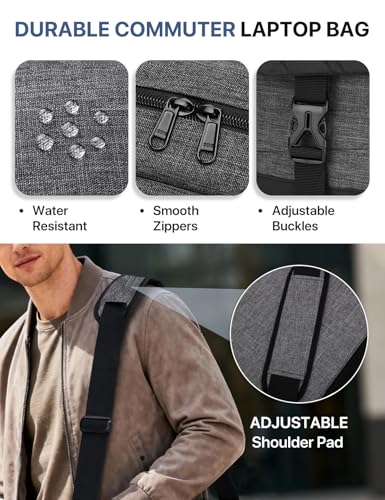 Bolso Messenger para Hombre Gris para Laptop 15.6" miniatura 6
