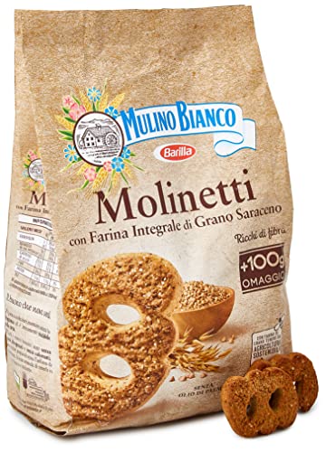Mulino Bianco: "Molinetti" Shortbread cookies with flour buckwheat and brown sugar - 28.21 Oz (800g) [ Italian Import ]