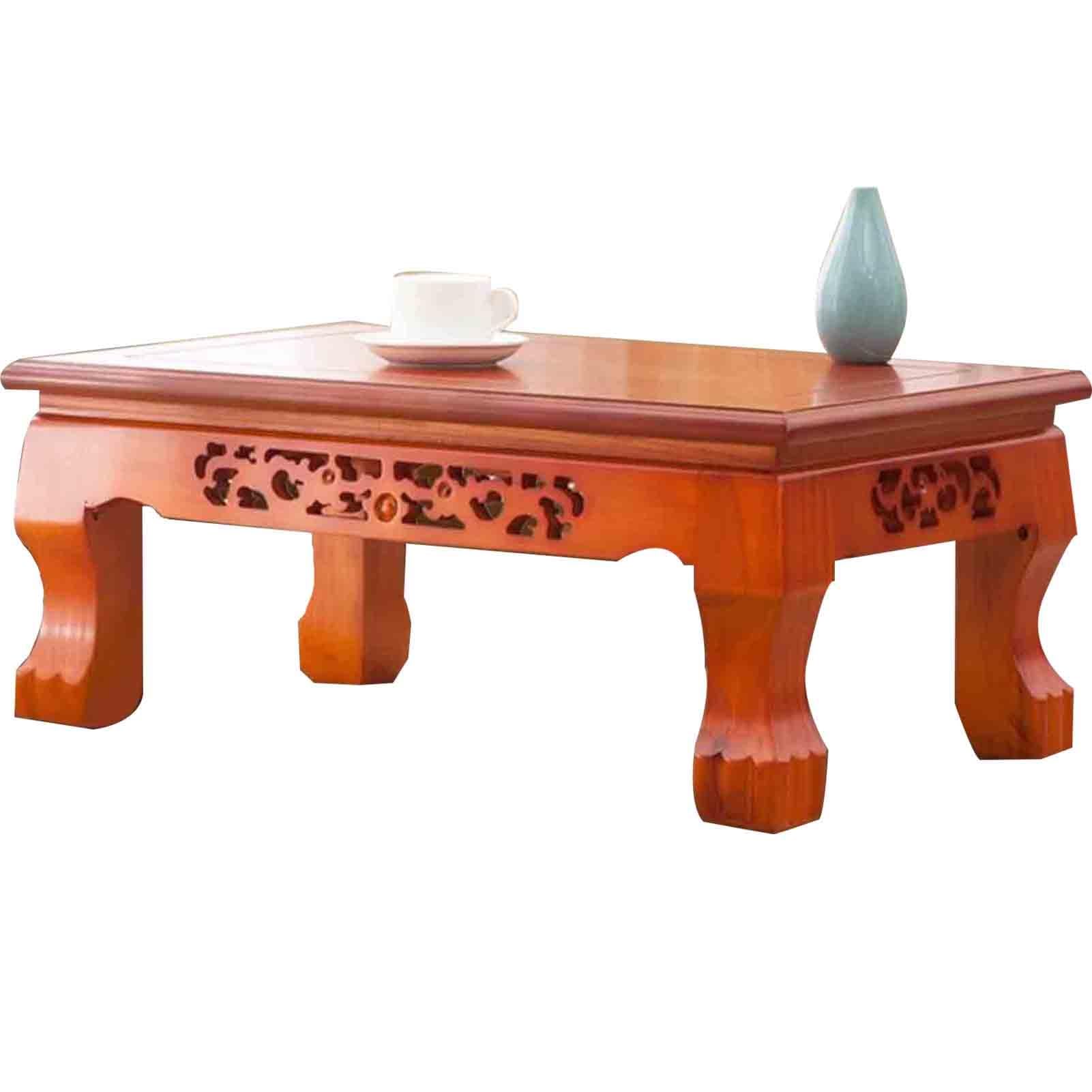 Table basse multifonction bois massif salon table courte 90cm