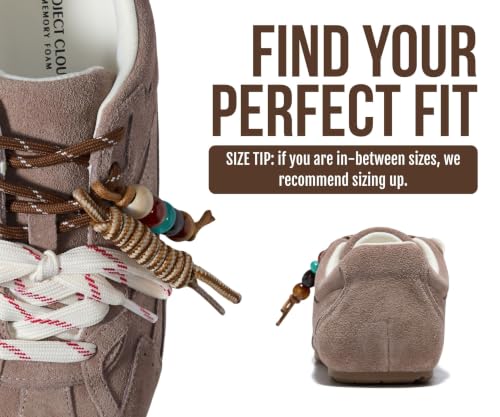 Image of Project Cloud Leather Barefoot Shoes Women - Memory Foam Lace-Up Womens Sneakers - Lightweight & Non Slip Womens Shoes Casual - All-Day Women's Fashion Sneakers for 2026