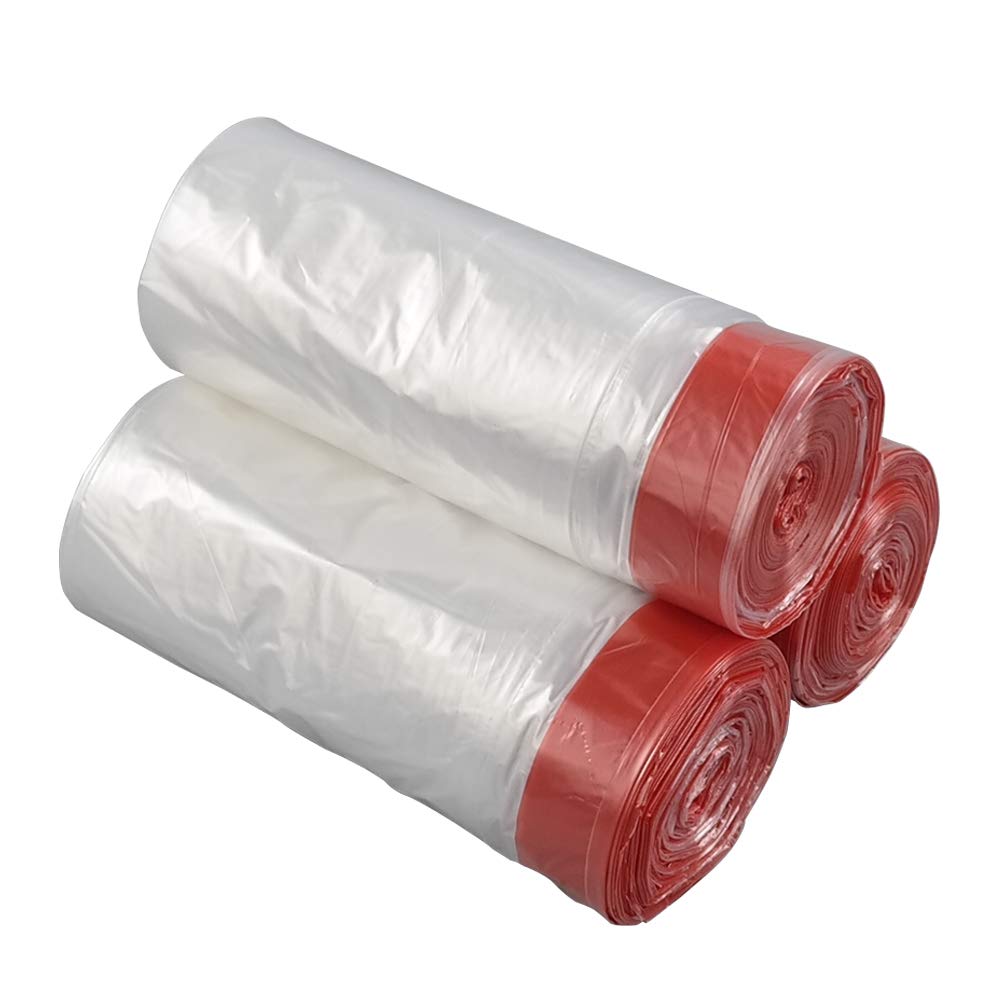 Waikhomes 5 Gallon Drawstring Garbage Bags, Clear Trash Bags, 110 Counts/ 3 Rolls