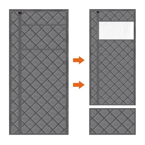 Rideau de porte magnétique isolant en tissu imperméable durable - 4