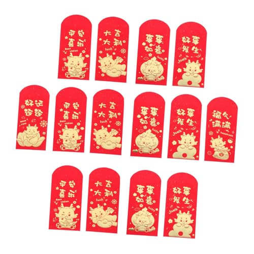 Artibetter 18個年新年用チャイニーズレッド封筒 伝統的な祝福文字入りお年玉袋 大号千元対応 繊細な和風パターンで家族や友人への繁栄と幸福