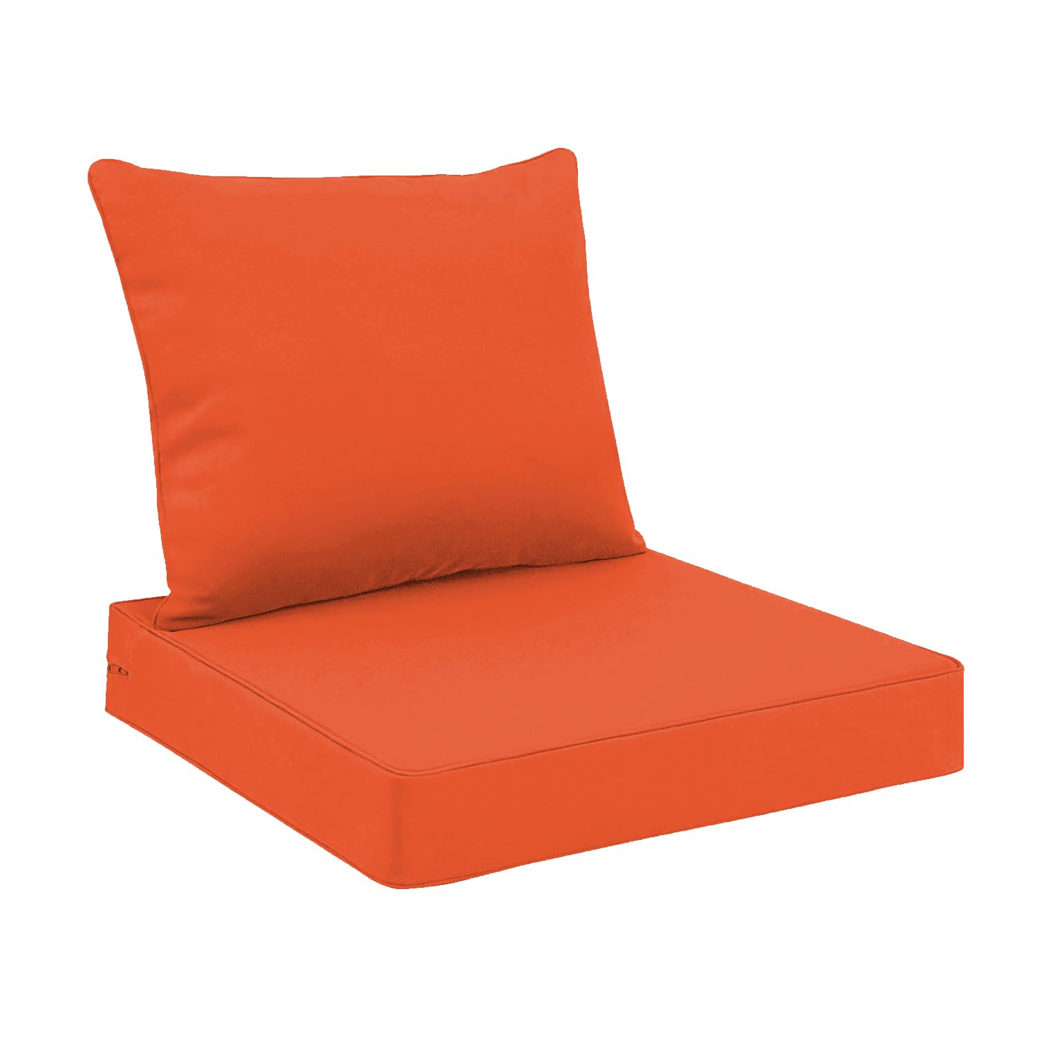 All Smiles Outdoor Chair Cushions for Patio Furniture Set of 24x24 Inch for Waterproof Fade Resistant Replacement Cushions with Removable Cover for Seat Yard Garden Deck?Orange