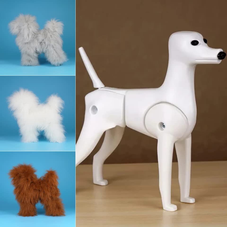 OPAWZ Toy Poodle Model Dog with 3 Colors High Density Wigs Value Pack Dog Mannequin Dog Wig Grooming