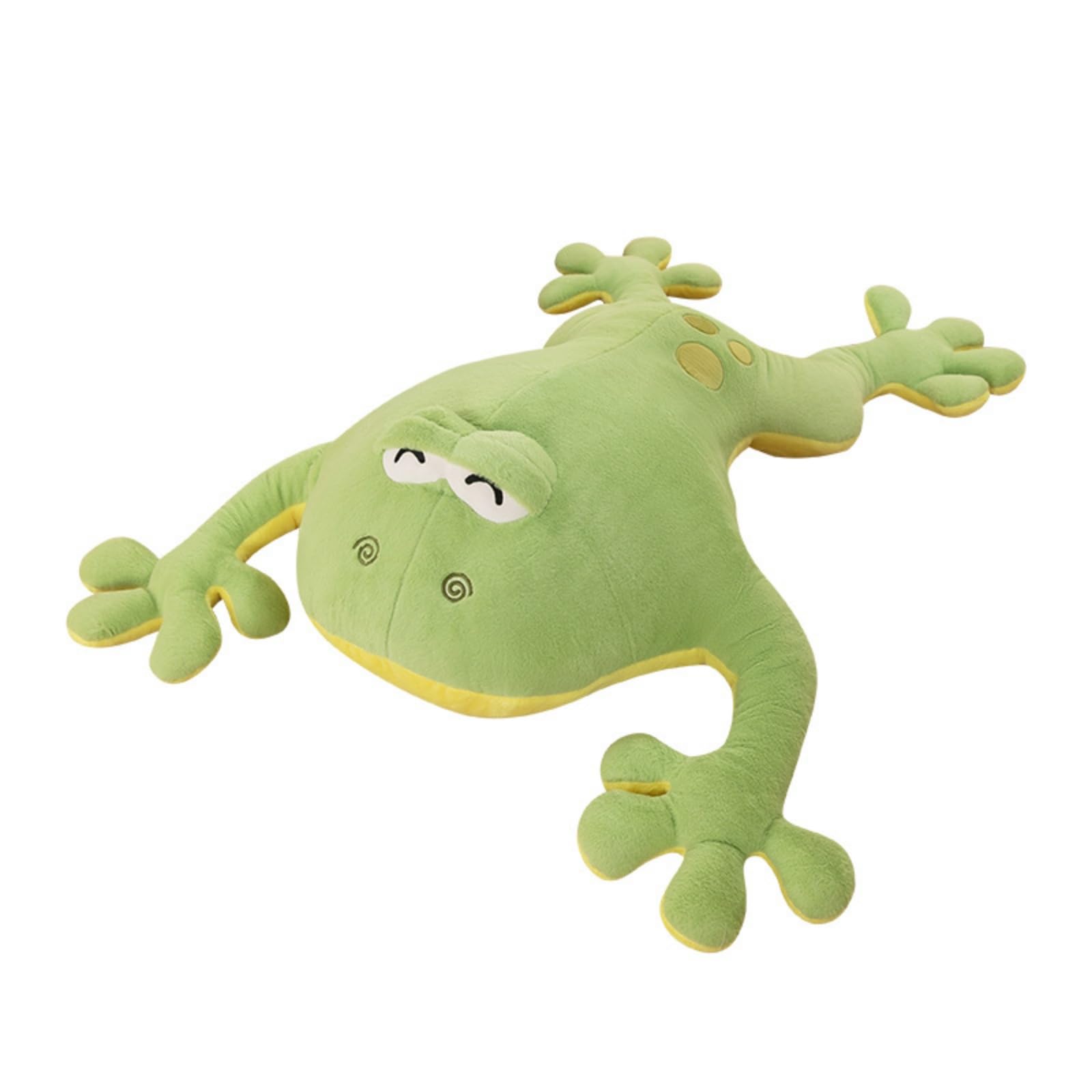 Frosch Kuscheltier, Grüne Frosch Plüschtier Stofftier, Riesiger Plüschfrosch in liegender Haltung, Kinderzimmer & als Kuschel (130cm,Grün)