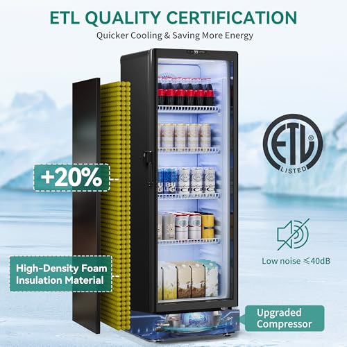 Yitahome MAYIH6GJKH 8.5 Cu.Ft. Commercial Beverage Display Refrigerator With Single One Glass Door thumb #2