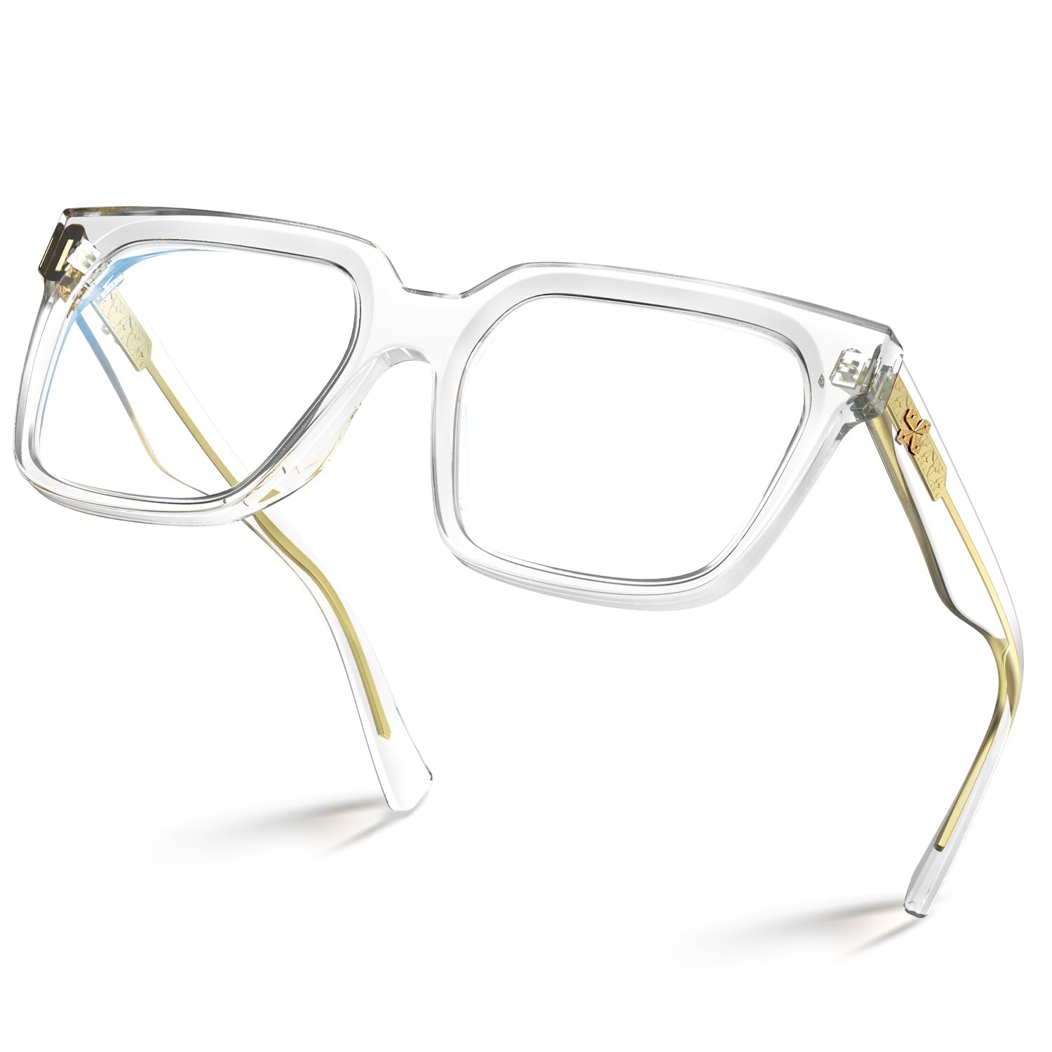 VISOONE Rectangle TR90 Blue Light Blocking Glasses Computer Eyewear with Preppy Look for Women and Men Cougar