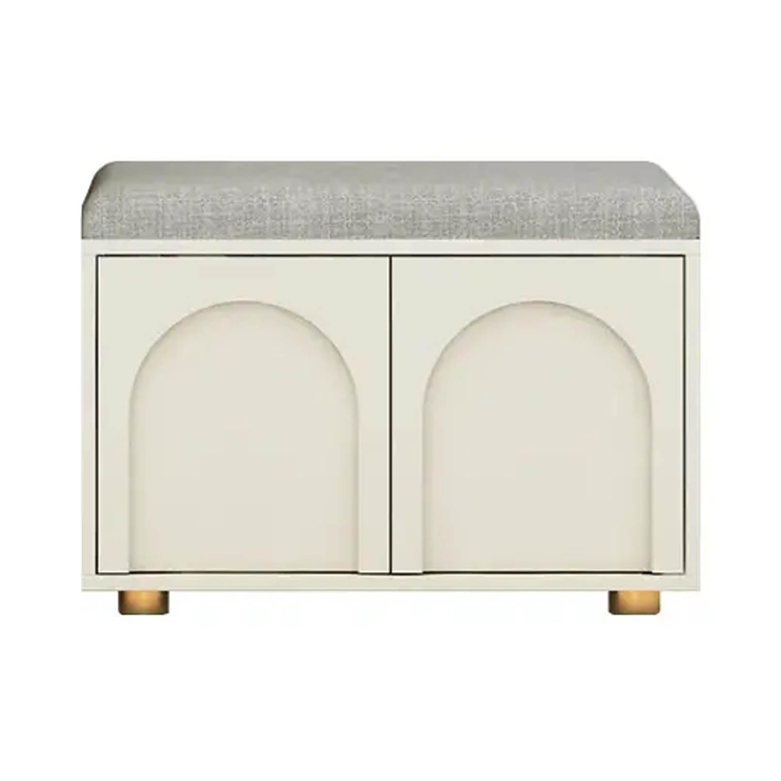 Support à chaussures pour l'entrée et banc de rangement avec siège rembourré pour couloir