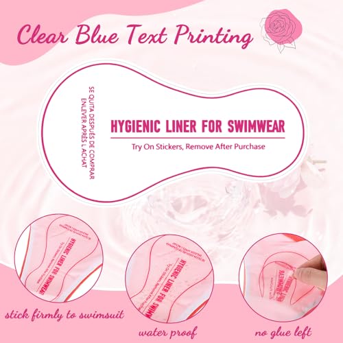 Image of Dunzoom 100 Pcs Protective Hygienic Thong Liners Women Clear Adhesive Panty Liner Strips Try on Stickers for Swimwear Bikini
