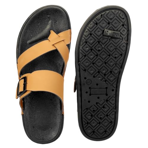 Image of KRISMO Men's Rich Quality|Perfect Style|Ultalightweight Synthetic Leather Buckle Sandal