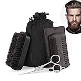 MULTIFUNCTION - The beard brush and comb can be used for detanging your beard, also, they can help to smooth your hair without pulling the scalp or ripping out the hair, maintains your hairstyle, suits for all types of hair styles.