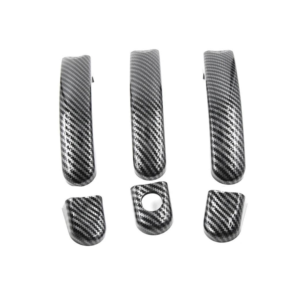 SXQPOCAR Carbon Fiber Outside Exterior Door Handle Cover Set for Transporter T5 for T6 for Caddy 2003-2015 Car Accessories Replacement Parts