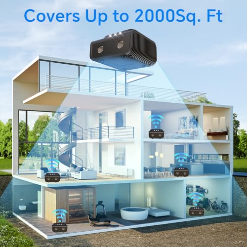 Image of 2026 Mice Rat Repellent Plug-in, for House Rodent Squirrel Repellent Ultrasonic Mouse Deterrent Device Bat Removal Attic Garage Basement Warehouse Home (Black)