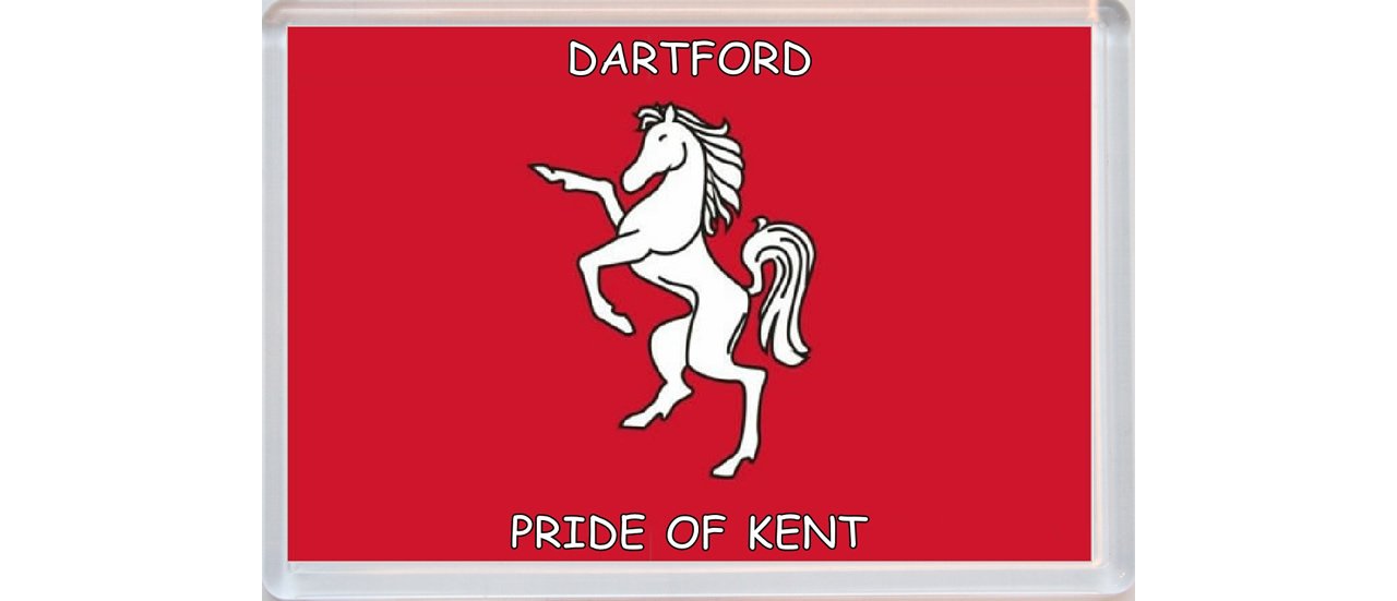 Baked Bean Store Dartford - Pride Of Kent County Flag - Jumbo Fridge Magnet
