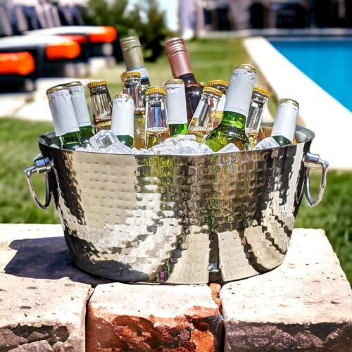BREKX-Insulated-Stainless-Steel-Large-Ice-Bucket-with-Lid-for-Parties-Anchored-Double-Walled-Champagne-Bucket-for-Extended-Chill-Includes-Lid-for-Extra-Insulation-New-20242025 BREKX Insulated Stainless Steel Large Ice Bucket with Lid for Parties Anchored Double Walled Champagne Bucket for Extended Chill Includes Lid for Extra Insulation New 20242025