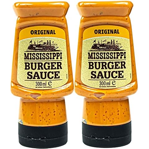 Mississippi - 2er Set Burger Sauce "Original" 300 ml - Würzig cremige Burgersauce - Premium Hamburger Soße ideal auch für Sandwich, Gegrilltem und als Dip Cover
