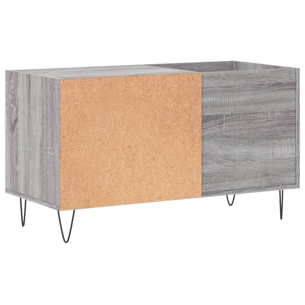 Hothingwell Sonoma - Armario para discos de vinilo (85 x 38 x 48 cm, madera de ingeniería, mueble de almacenamiento LP con tapa robusta y patas de hierro