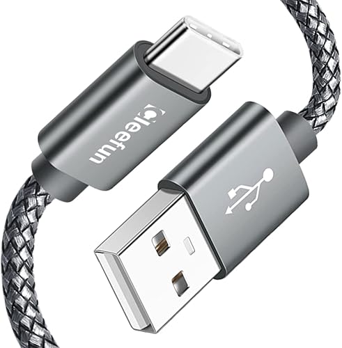 CLEEFUN Cable de carga USB C de 6 pies, paquete de 2 cables USB A a USB C trenzado USB tipo C para iPhone15 Plus15 Pro Max Samsung Galaxy S23 S22