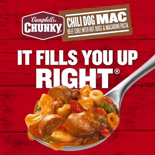 Image of Campbell's Chunky Chili Dog Mac Soup, 18.8 oz Can (Pack of 4)