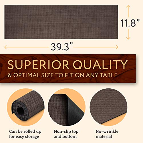 Trivetrunner :Decorative Trivet and Kitchen Table Runners Handles Heat Up to 300F, Anti Slip, Hand Washable, and Convenient for Hot Dishes and Pots,Hand Washable (Warm Gray)
