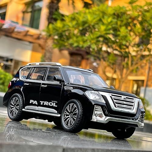 Image of DEUSON ECOM 1:24 Scale Patrol Toy Car for Kids Diecast Metal Cars with Light Sound Pullback Openable Door Toy Car