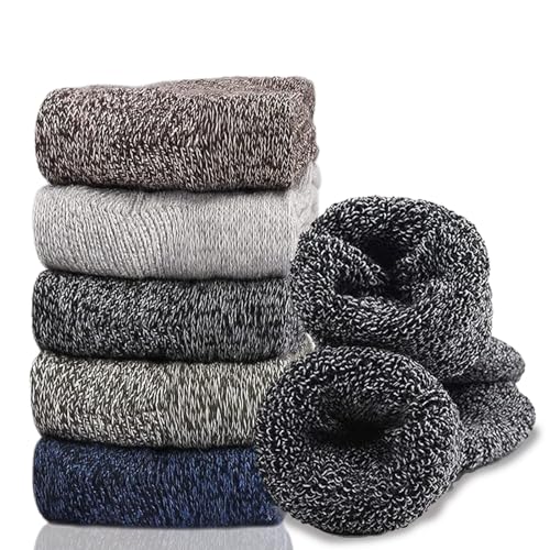 Tialfas Dicke Wollsocken 4-Paar Set - Thermosocken Aus Wolle Für Damen 35-42