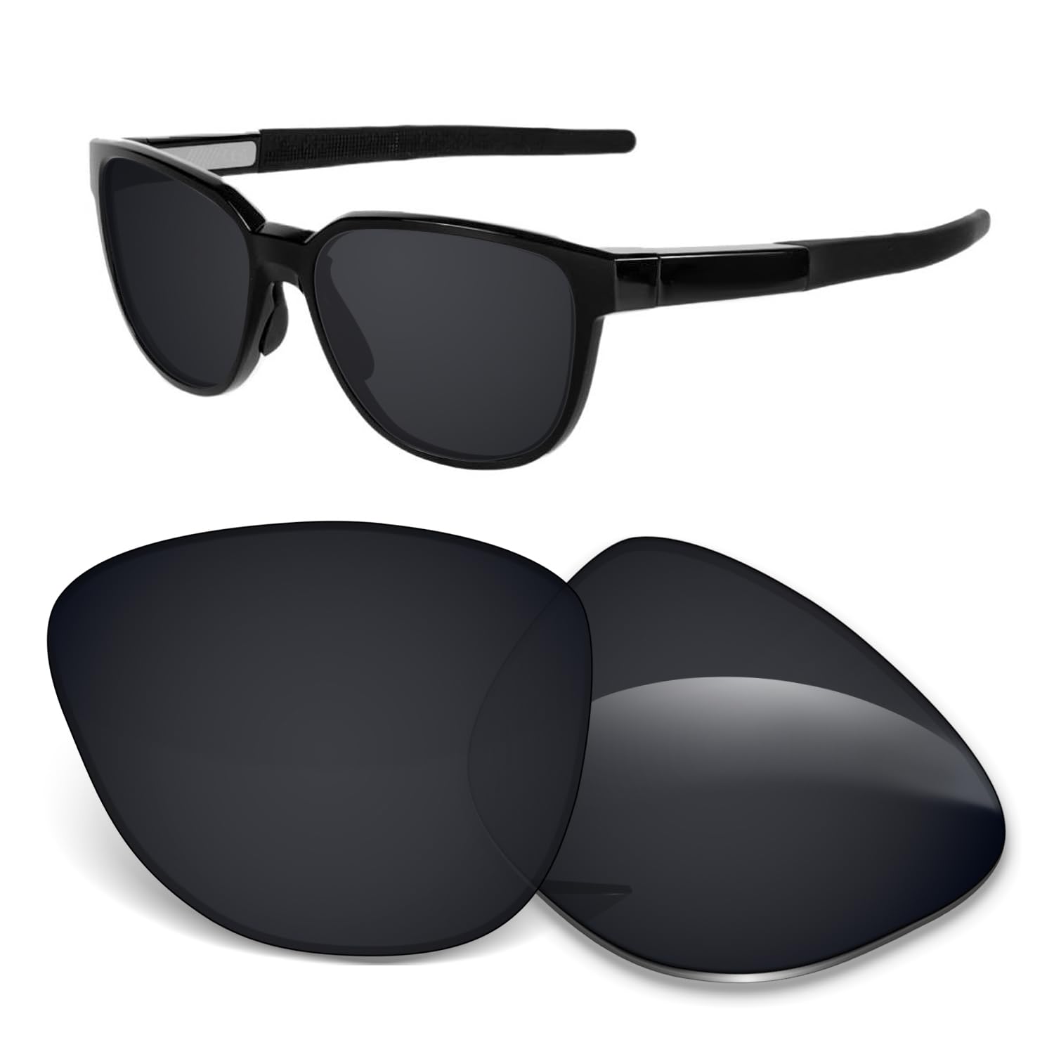 Lentes de repuesto de 1,5 mm compatibles con gafas de sol Oakley Actuator OO9250 de 57 mm, antiarañazos