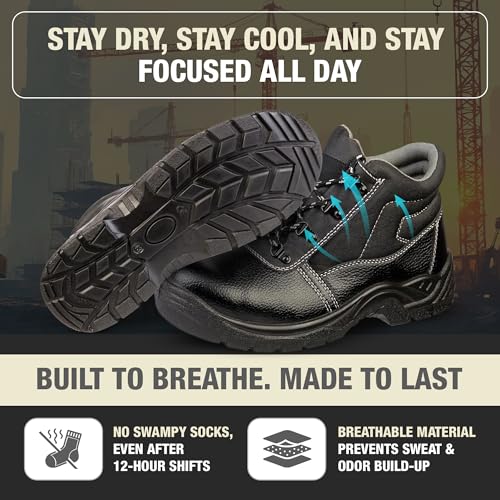Boots Masters - Steel Safety Toe - Puncture-Proof Steel Sole - Utility Work Boots for Construction and Warehouse4
