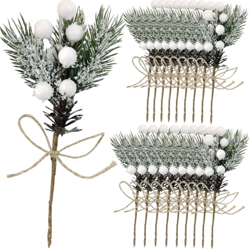 TIHOOD 20PCS 8inch Artificial Christmas Floral...