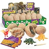 Spielzeug für 4-14 Jahre alt, Dinosaurier Ausgrabungsspielzeug, 12 Stück Dino Fossile Eier, Archäologie Wissenschaft pädagogisches Geschenk, Dinosaurier Eier für Jungen Mädchen Geburtstagsgeschenk