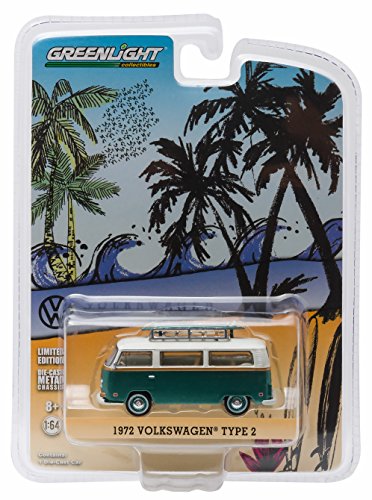 Greenlight 1972 Volkswagen Type 2 (T2B) Van‏ with Surf Board (1:64 Scale)