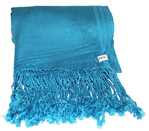 Kuldip Satin Plain Pashmina Shawl Wrap Scarf.2