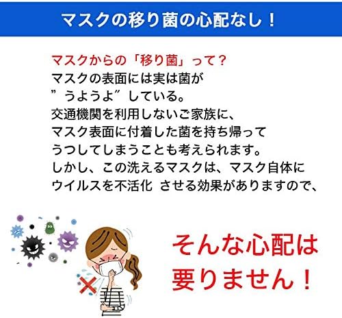 Amazon 洗えるマスク プリーツタイプ 3枚セット レギュラーサイズ ホワイト トラスト化学 布マスク