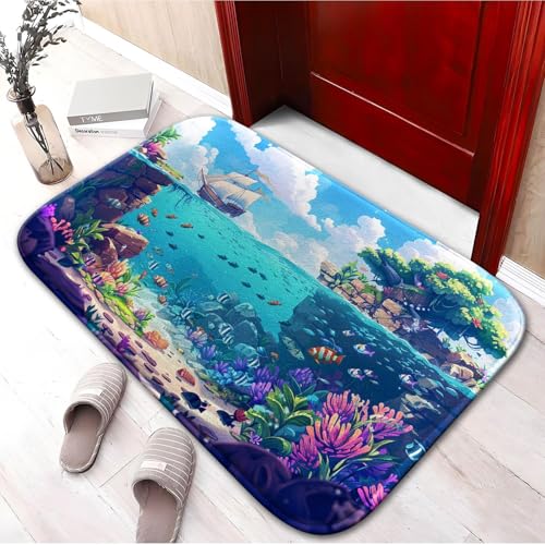 Tapis de bain lavable en machine absorbant et antidérapant M - 7