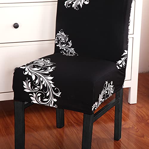 Yiaizhuo T0010-4HBYY Chair Covers For Dining Room Set Of 4 Pack Slipcovers High Back Chairs Cover Stretch Slipcover Black Wing thumb #4