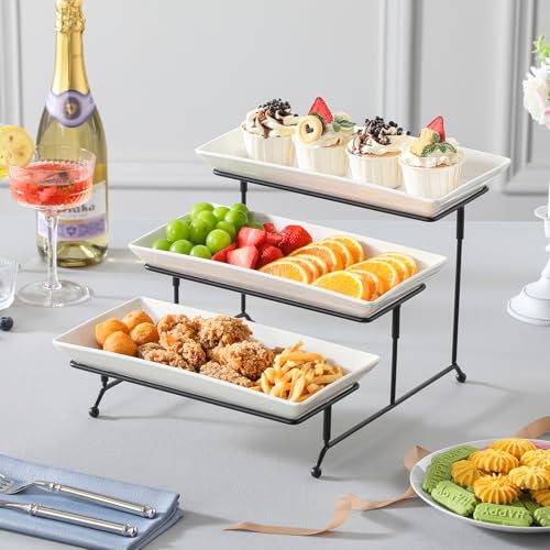 Malacasa PLAT-W12-3T 3 Tier Serving Trays thumb #6
