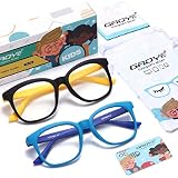 Gaoye 2-Pack Kids Blue Light Glasses Girls & Boys Age 3-15, Computer Gaming Fake Eyeglasses Anti Eyestrain