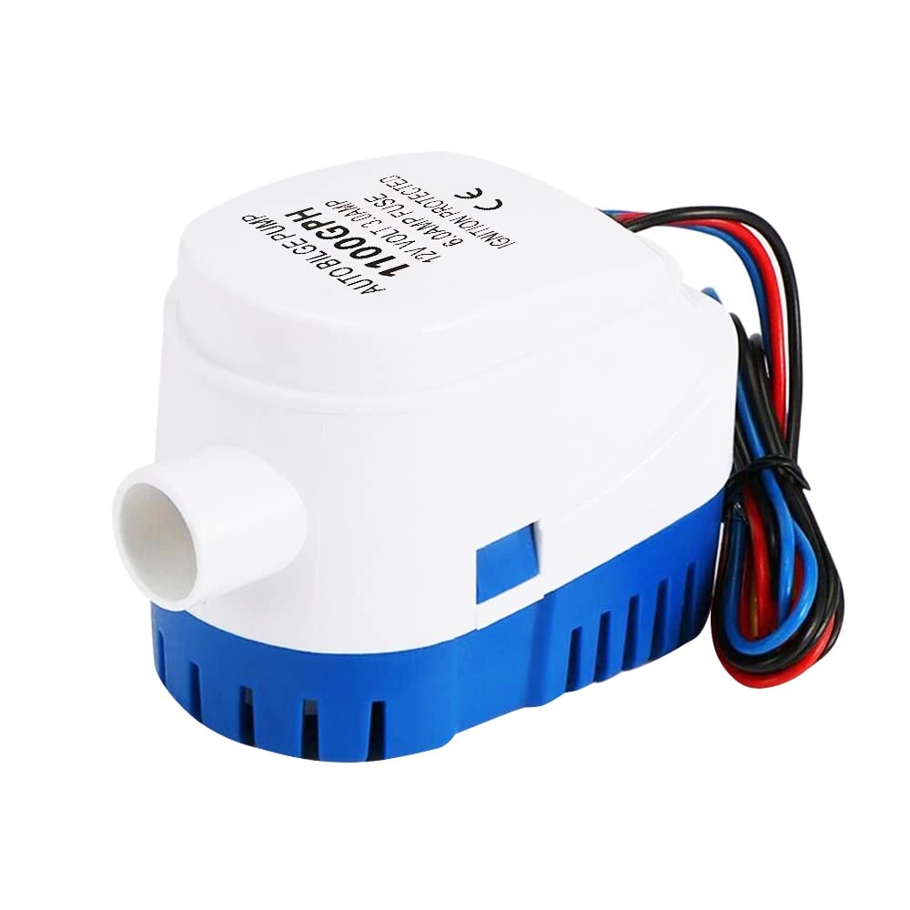 VOANZOPompa di sentina 12 V automatica con interruttore a galleggiante -1100 GPH/70 LPM per barche, stagni, piscine