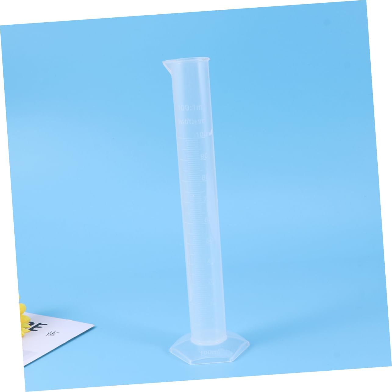 2sets Stable Hexagonal Base Plastic Measuring Cylinder 100ml Graduated Sugar Measurement Tube 2pcs*2